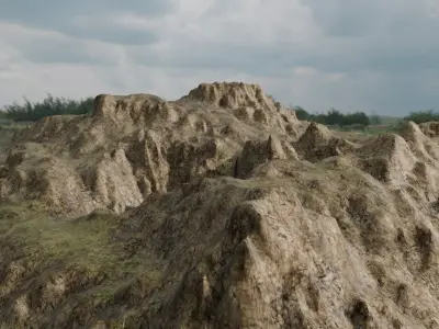 Mountain Rock 3D Model Low-poly 3D model