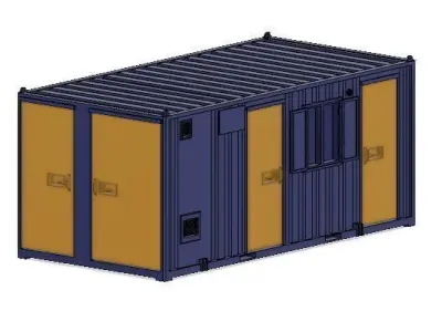 Model Railway Portable Office Accommodation Building 3D print model