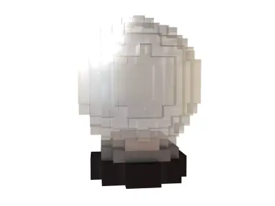 Voxel Crystal Ball V1 001 Low-poly 3D model