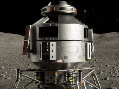 Sci-Fi Lunar Lander 3D model