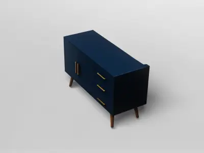 Modern Mid-Century Sideboard Cabinet 3D model