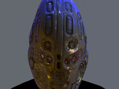 Gas mask helmet scifi Low-poly character art game space Low-poly 3D model buy