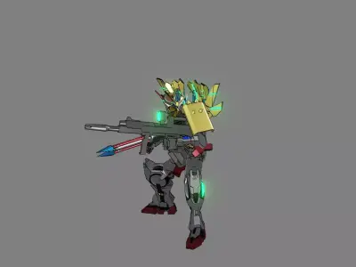 Attacker Gundam 6 A 3D model