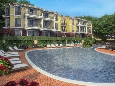 Housing Complex Low-poly 3D model