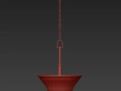 3 Light Brushed Nickel Pendant 3D model