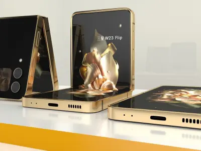 3D Samsung w23 flip Golden Edition 3D model