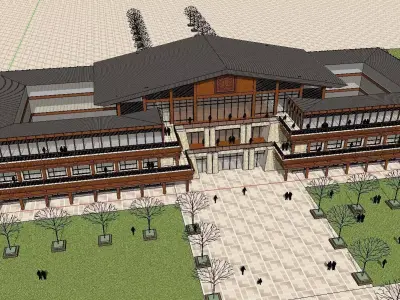 vacation spot-Resort-Fashion Leisure Hotel-0117 3D model