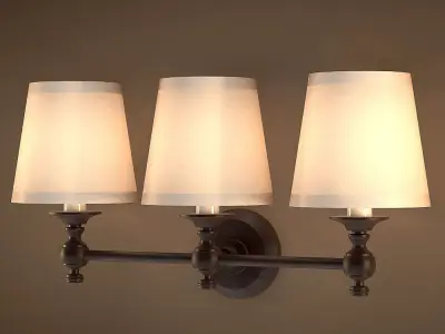 Triple Lamp Bracket Oil-Rubbed Bronze 3D model