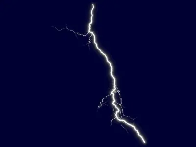 Realistic 3D Lightning CG-20 Low-poly 3D model
