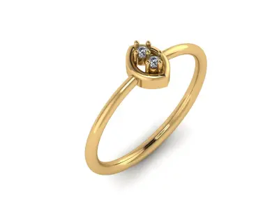 Jewelry Diamond Light Ring 05 3D print model