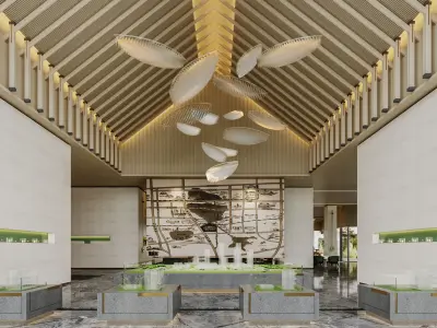 hotel lobby 3D model