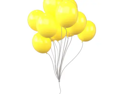 Bunch of Balloons v1 006 Low-poly 3D model