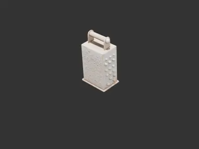 Classic Kitchen Grater Low-poly 3D model