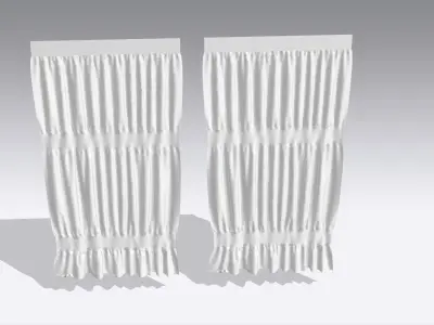 Curtain Low-poly 3D model