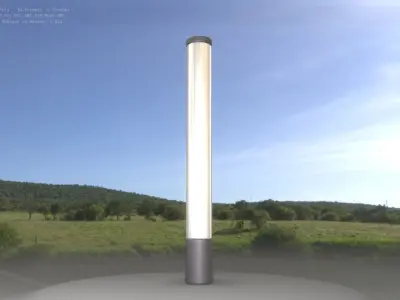 Street Light 10 Basic Low-Poly 180mm Low-poly 3D model