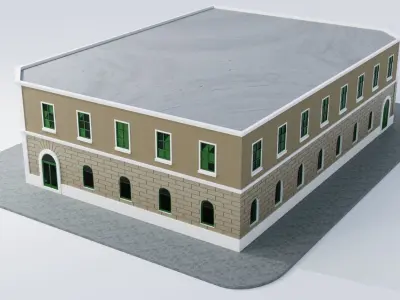 Colonial Building 3D model purchase