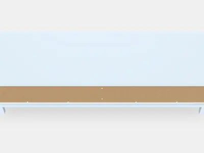 IDANAS TV bench Low-poly 3D model