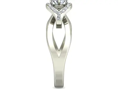Women Wedding Engagement Two Band Ring 3D print model get