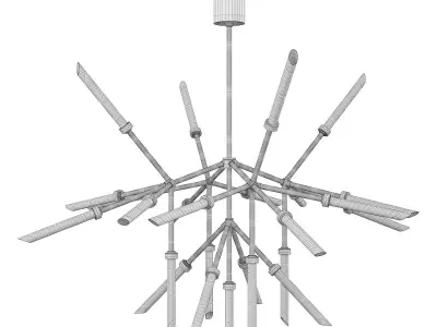 SPUR CHANDELIER Low-poly 3D model