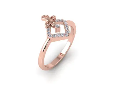 Light Weight Engagement Ring 3d Model  3D print model