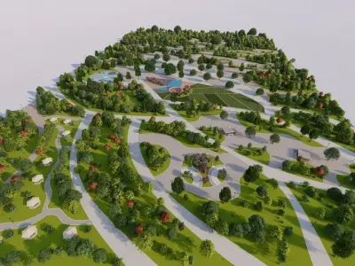Master park-Regional park project-Private Park Landscape 3D model