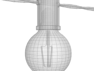 Editable Garland Lights Set 2 3D model