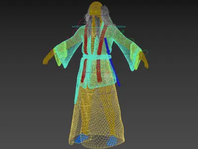 SHANG TSUNG FAN HD REMIX 3D model