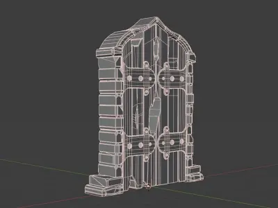 Stylized Castle Door Free 3D model