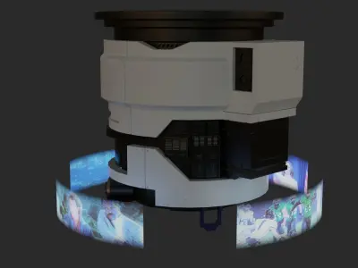 Cyberpunk 2077 TV Hologram 3D model