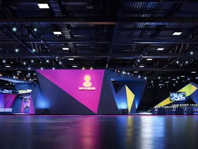 Exhibit design pavilion 3D model