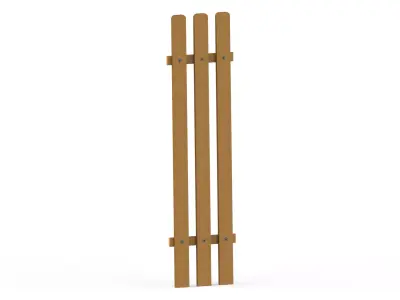 Modular Wooden Fence Collection  3D model