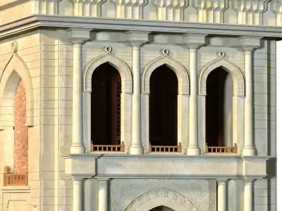  arabic exterior facade element set 806 3D model