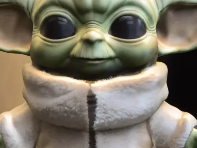 Baby Alien Yoda Low-poly 3D model