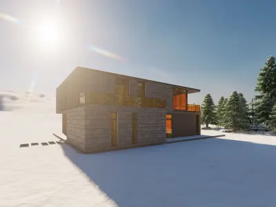 Casa Scene-villa-modern house 3D model