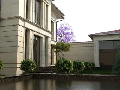 House with courtyard 3D model