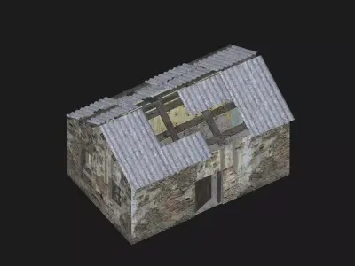 old house PBR Low-poly 3D model