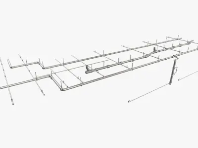Industrial Pipes 3D Model 3D model
