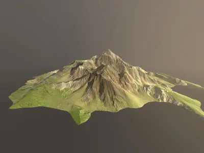 Background Landscapes Grass 2 Low-poly 3D model