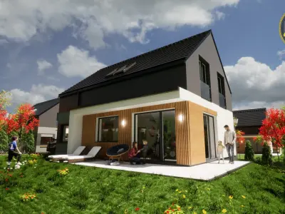 modern two story house 3d model 3D model