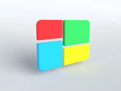 Windows 1 Logo v1 002 Free low-poly 3D model