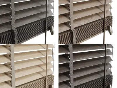 wooden blind 02 150 cm VOL 02 Low-poly 3D model