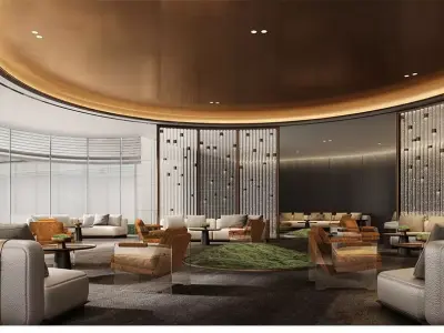 Sales office lobby interior decoration 3D model