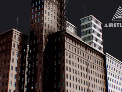 Low Poly - New York City Block 3 Low-poly 3D model