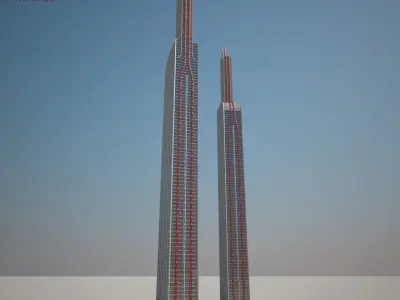 Futuristic Sci-Fi Skyscraper 05 3D model