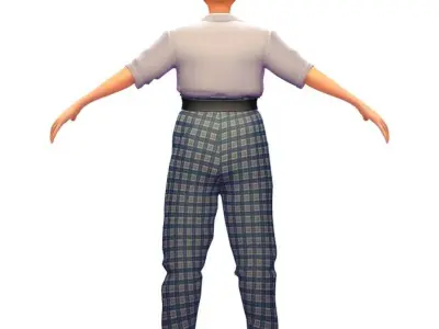 Cartoon High Poly Subdivision Avatar 017 3D Model Low-poly 3D model