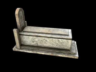 Grave 1 - PBR - Textured Low-poly 3D model