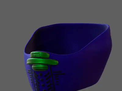 Gas mask helmet 3d model scifi Low-poly  Low-poly 3D model 336