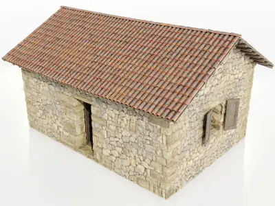 Old Italian Stone Shed 3D model