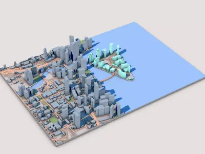 Burlingame Island Miami Florida USA 3D model