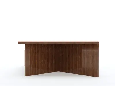 Wooden Travertine Style Coffee Table 3D model